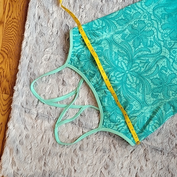 Athleta Seafoam Green Floral Tank Top, Women's Large, Excellent Condition! - Picture 2 of 7
